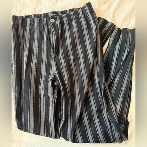 Brandy Melville black and white stripped pant